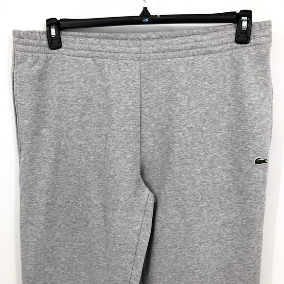 LACOSTE Men's Core Fleece Tapered Fit Joggers Size 6 XL Grey Elastic Waist NWT - Picture 4 of 13